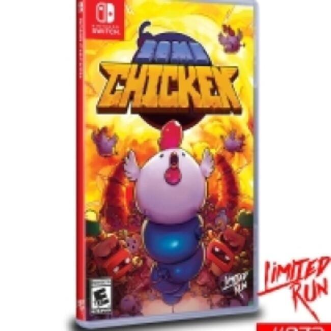 Sure, here is the corrected and grouped text from the image:

**Top Left:**
- Nintendo Switch

**Top Center:**
- BOMBSHELL CHICKEN

**Bottom Center:**
- Limited Run

**Bottom Right:**
- Limited Run Games - E10+ (Everyone 10+)