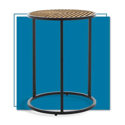 Front. Click Decor - Click Decor Wilson Round Side Table, Carbon Black - Carbon Black.