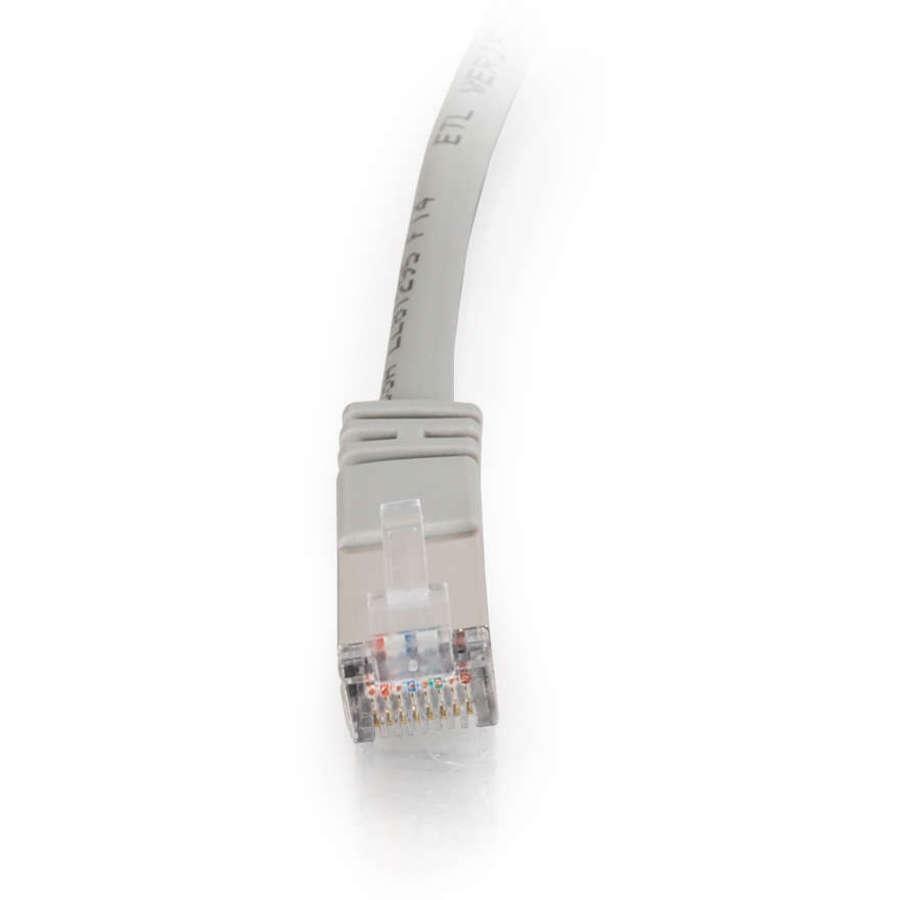 Alt View 1. Cables to Go - C2G-10ft Cat5e Molded Shielded (STP) Network Patch Cable - Gray - Category 5e for Network Device - RJ-45 Male - RJ-45 - Gray.
