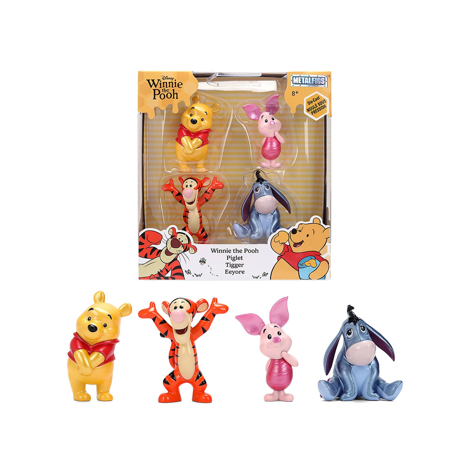Set of 4 Diecast Figures "Winnie the Pooh" Franchise "Metalfigs" Series Diecast Models by Jada