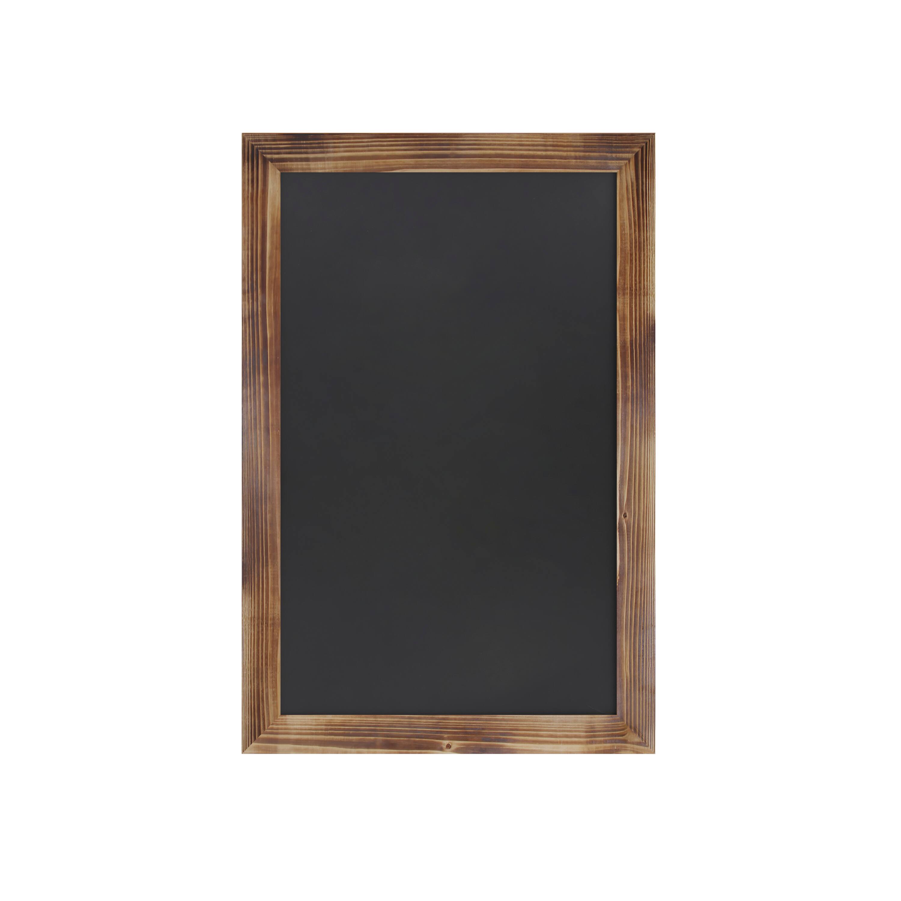 Alt View 9. Emma + Oliver - Burke Framed Decorative Wall Hanging Chalkboard with Magnetic Surface and Eraser for Weddings, Parties, Showers and More - Torched Brown.