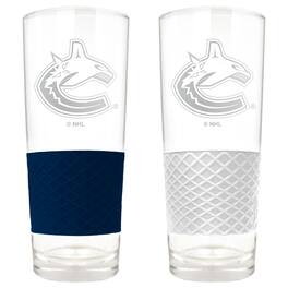 Great American Products - Vancouver Canucks 22oz. Logo Score Pint Glass Two-Piece Set - Multicolor