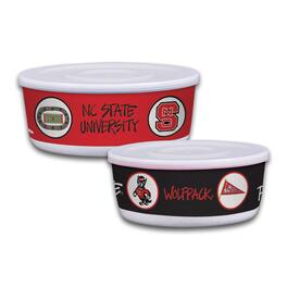 Magnolia Lane - NC State Wolfpack 2-Pack Container Bowl Set - Multicolor