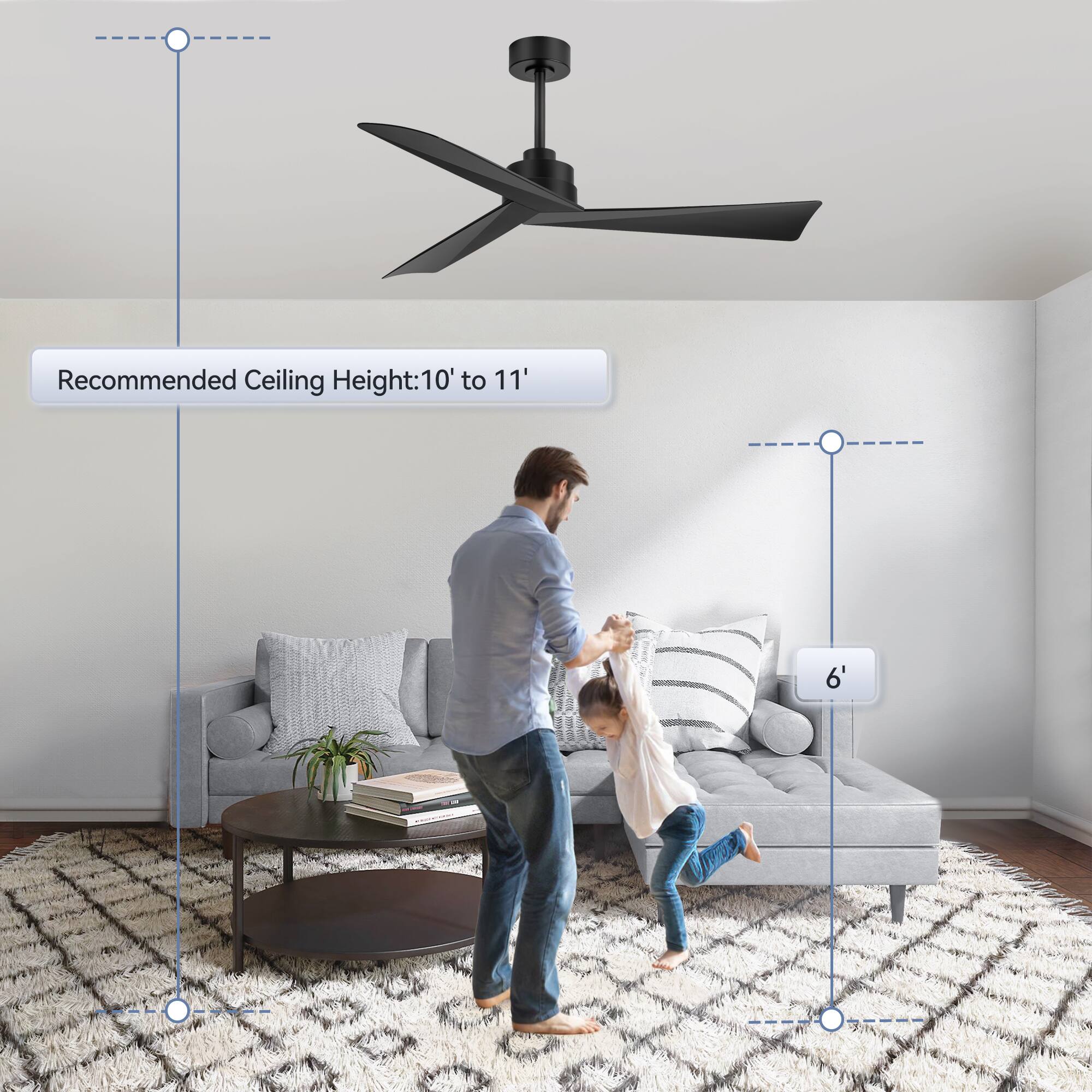 Recommended Ceiling Height: 10' to 11' 6"