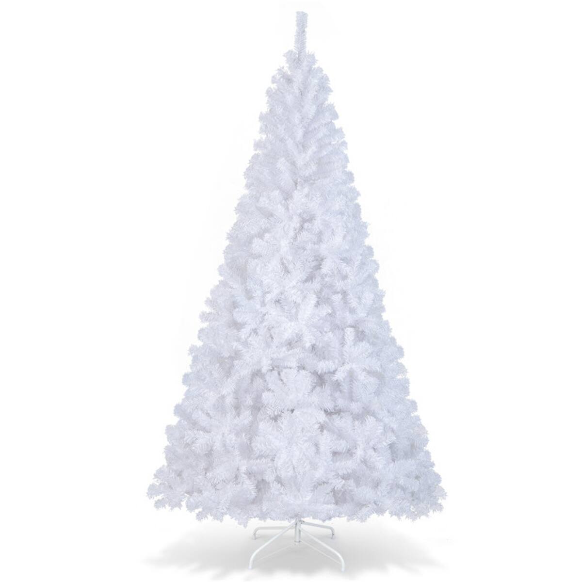 Front. Spaco - Spaco 8FT Christmas Tree with Metal Stand Realistic Fluffy - White.