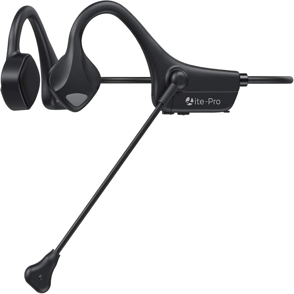 Loheer - Bone Conduction Headset Open Ear Bluetooth with DSP Noise Canceling Boom Mic 8 Hour Battery Titanium Frame - Black price history on PriceWatchPro