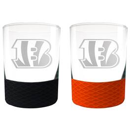Great American Products - Cincinnati Bengals 14oz. Commissioner Rocks Glass Two-Piece Set - Multicolor