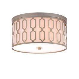 Jonathan Y - Link 3-Light 16.75" Metal LED Flush Mount - Soft Gold