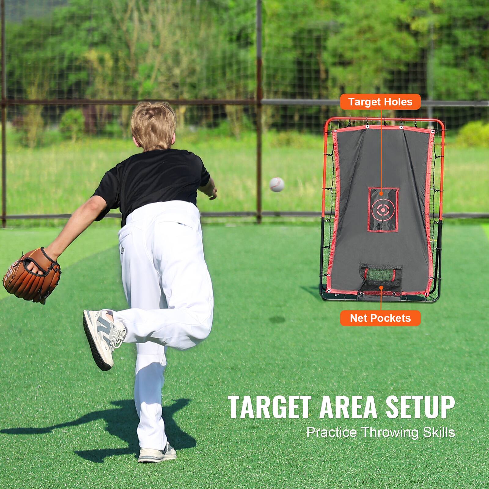 Target Holes  
Net Pockets  

TARGET AREA SETUP  
Practice Throwing Skills