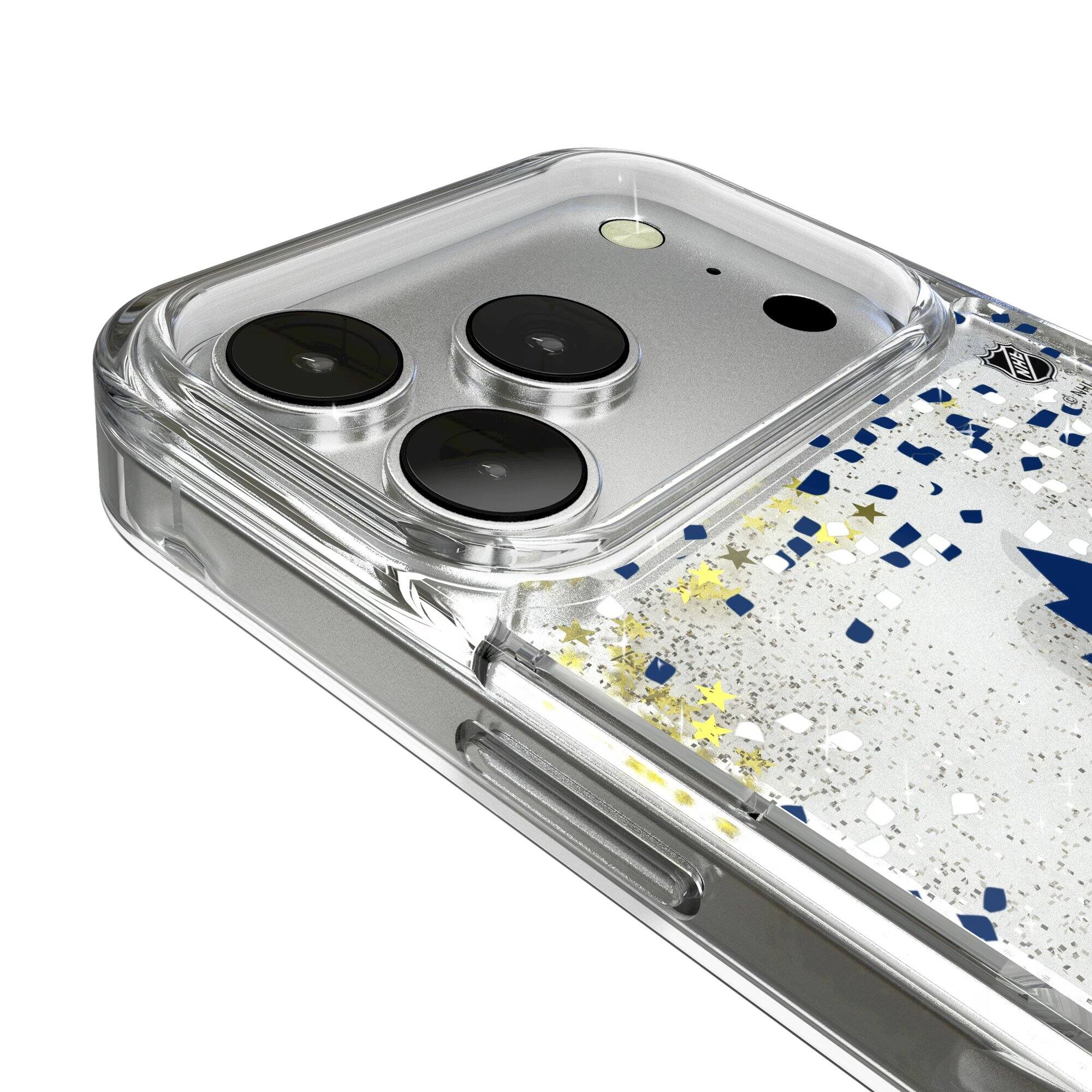 Alt View 2. Keyscaper - Toronto Maple Leafs iPhone Confetti Glitter Case - 13 - Multicolor.