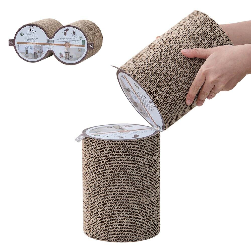 Alt View 3. PetPals - PetPals Eco-Scratcher Refill 1 Replacement Cardboard Cat Scratcher Inserts, Sustainable and Easy to Install - Brown.