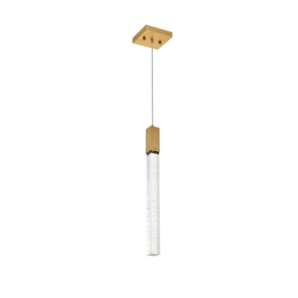 Back. Elegant Lighting - Weston 1 light pendant in satin gold - Satin Gold.