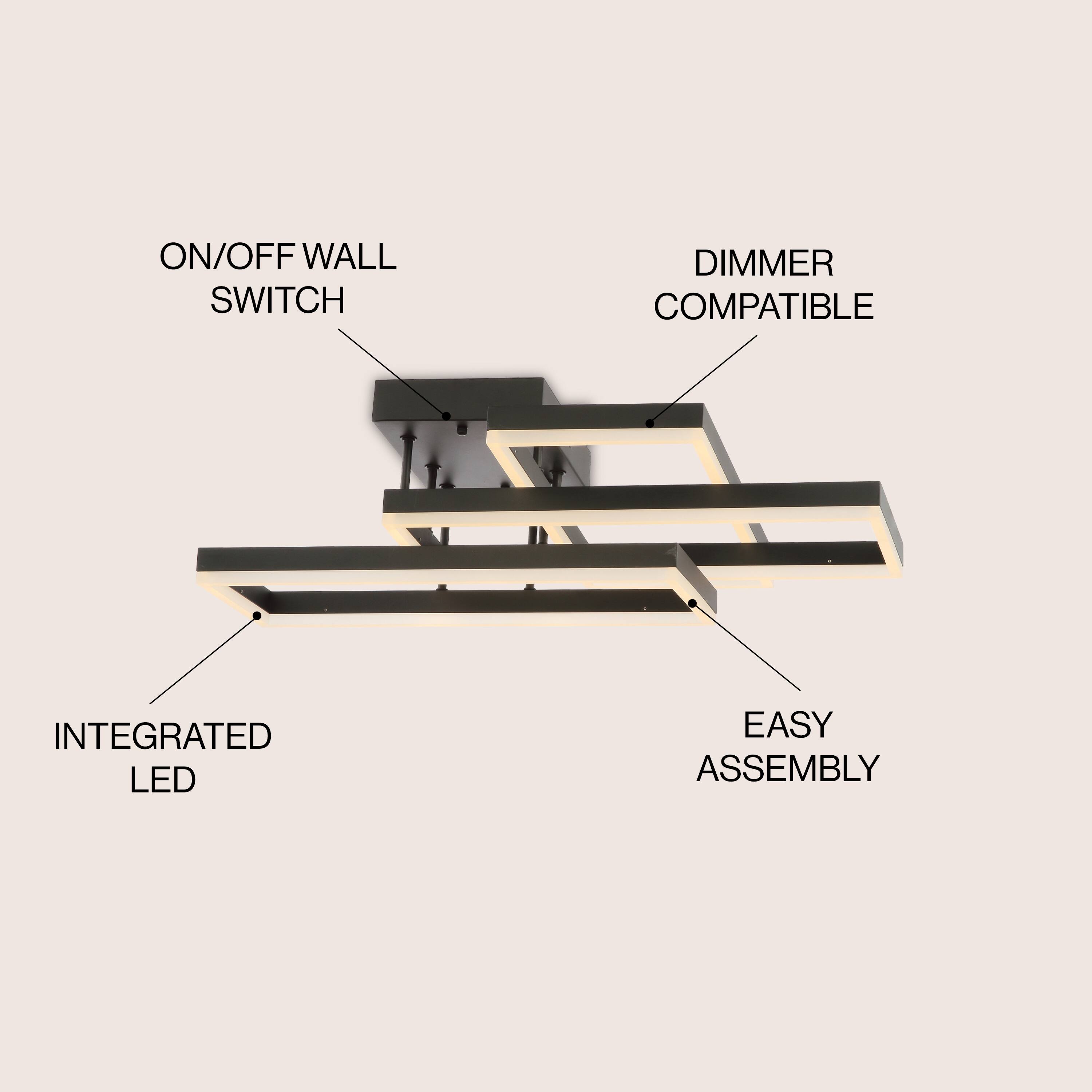 ON/OFF WALL SWITCH  
DIMMER COMPATIBLE  
INTEGRATED LED  
EASY ASSEMBLY