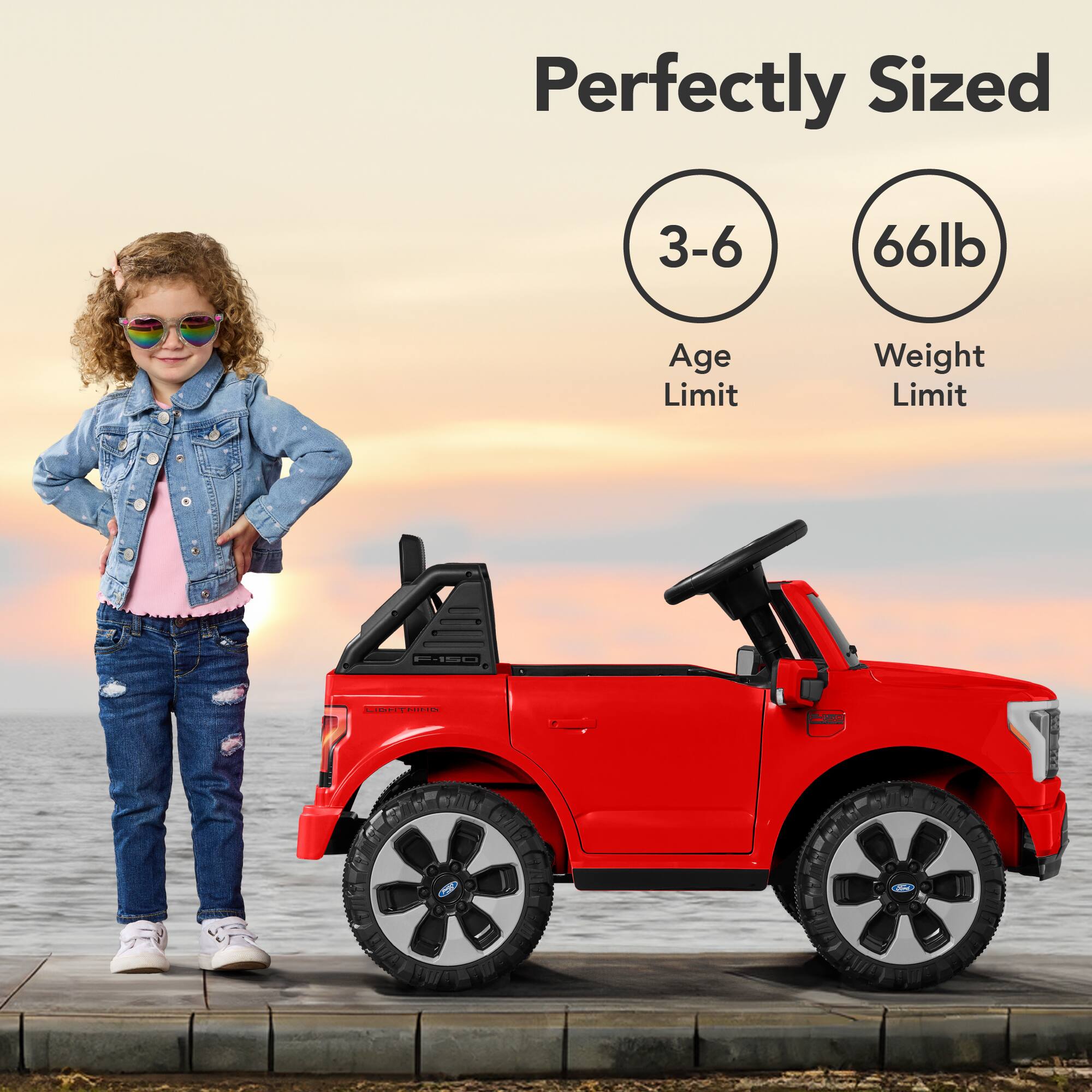 Perfectly Sized  
3-6 Age Limit  
66lb Weight Limit