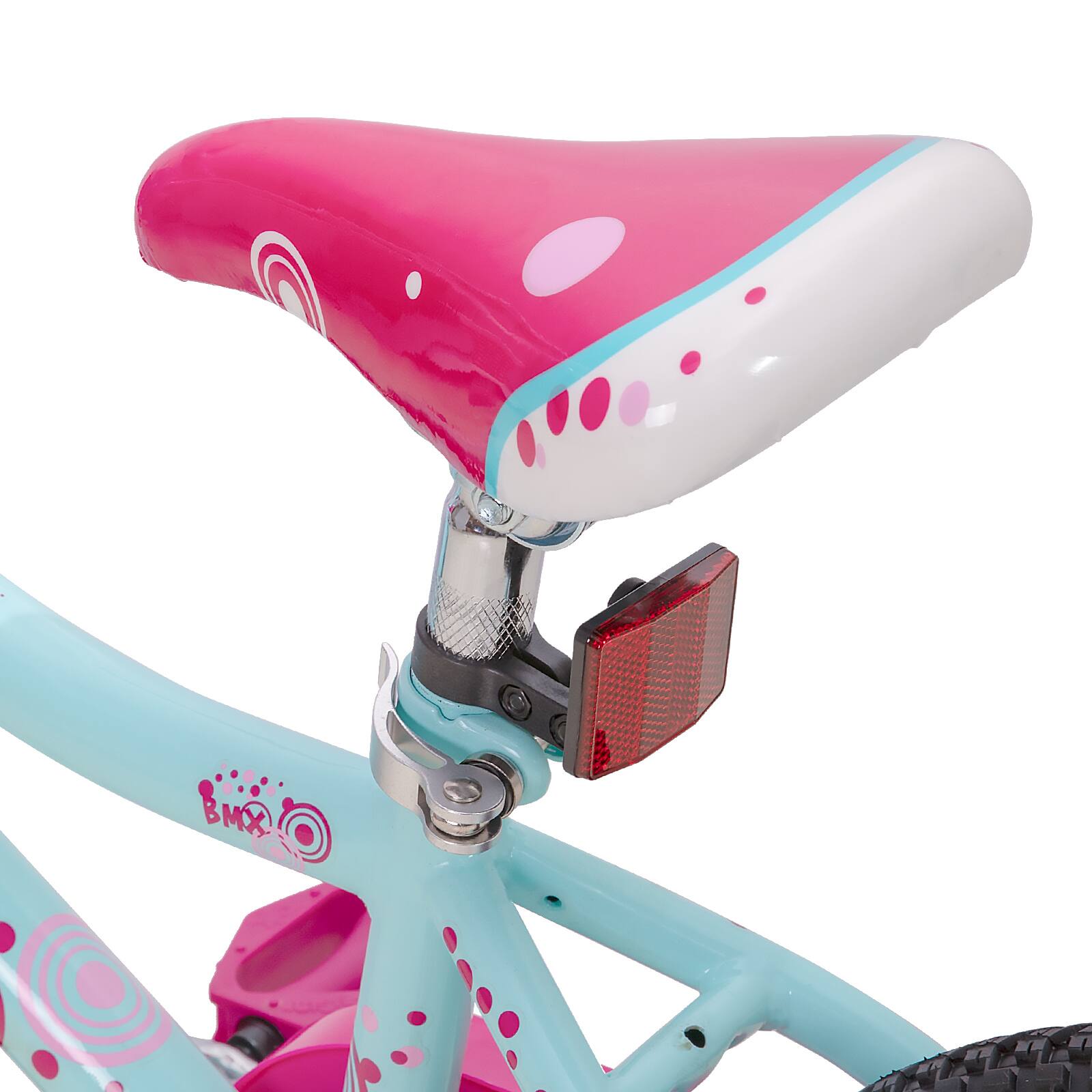 Alt View 4. JOYSTAR - JOYSTAR Paris Girls Bike for Ages 3-5, 14 Inch Kids Bike with Training Wheels, Basket and Handbrake, Fuchsia Blue - Fuchsia Blue.