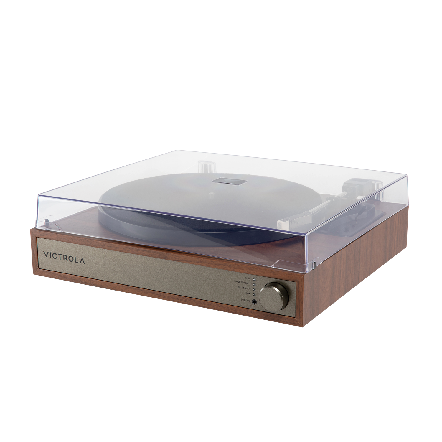 Alt View 5. Victrola - Victrola Harmony Bluetooth Turntable System with Speakers - Walnut.