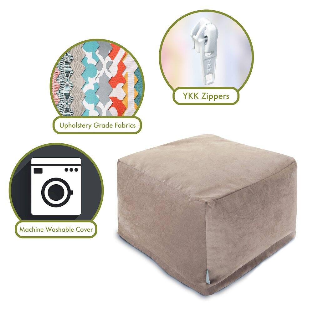 - Upholstery Grade Fabrics
- YKK Zippers
- Machine Washable Cover