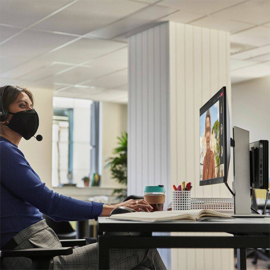 Alt View 1. HP - HP Pro Mini 400 G9 Desktop Computer - Intel Core i7 12th Gen i7-12700T - 16 GB - 512 GB SSD - Mini PC - Black - Smart - Black.