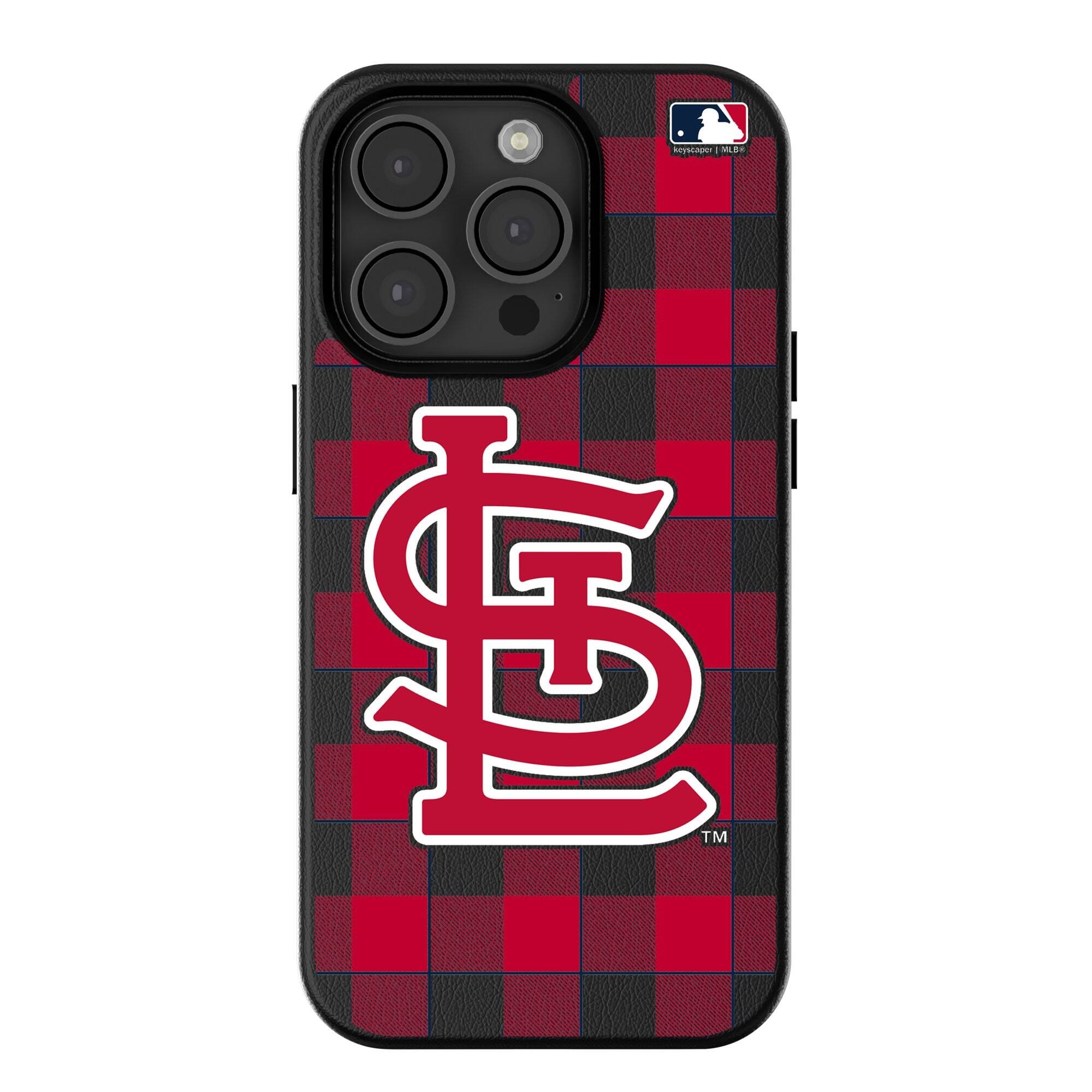 Keyscaper - MLB - St. Louis Cardinals - Plaid Magnetic Bump iPhone Case - 15 Plus - Black price history on PriceWatchPro