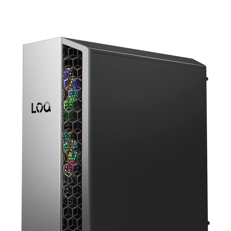 Alt View 5. Lenovo - Lenovo LOQ Gaming Tower,AMD Ryzen 7 8745HX,64GB RAM,2TB SSD,GeForce RTX 5060 Ti,Win 11 Pro,Gray - Gray.