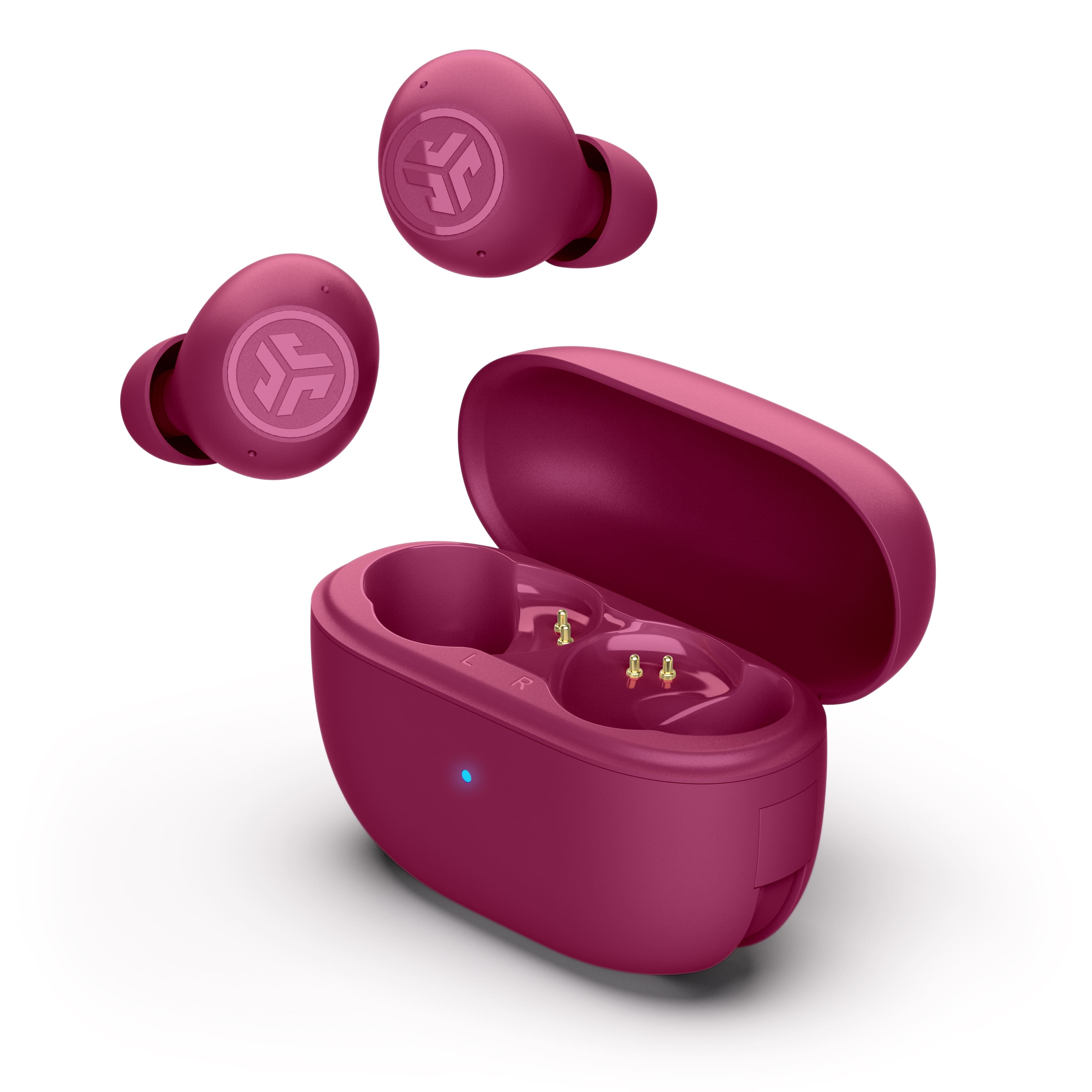 Angle. JLab - Go Pop ANC True Wireless Earbuds - Fuchsia.