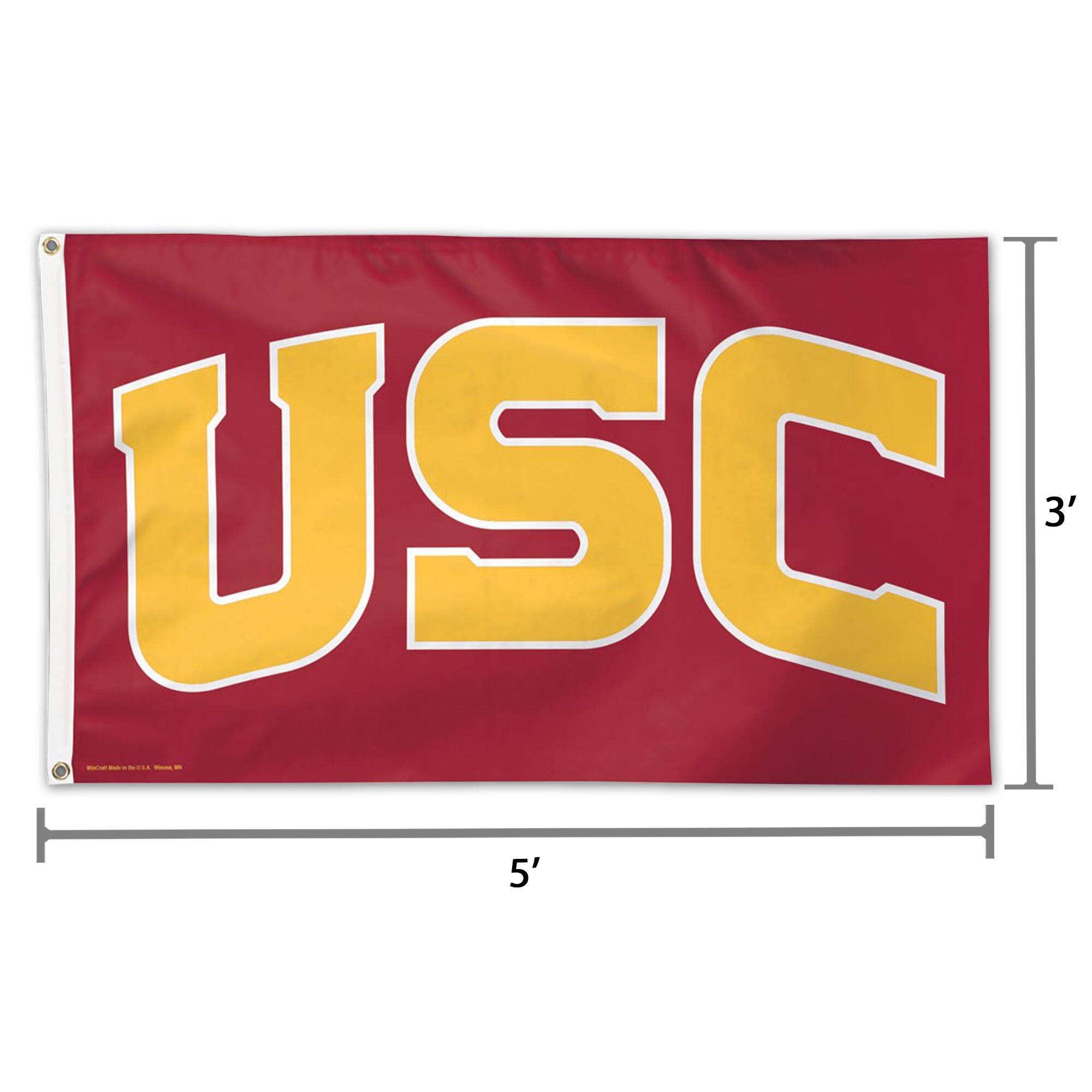 Alt View 1. WinCraft - USC Trojans 3' x 5' Deluxe Flag - Multicolor.