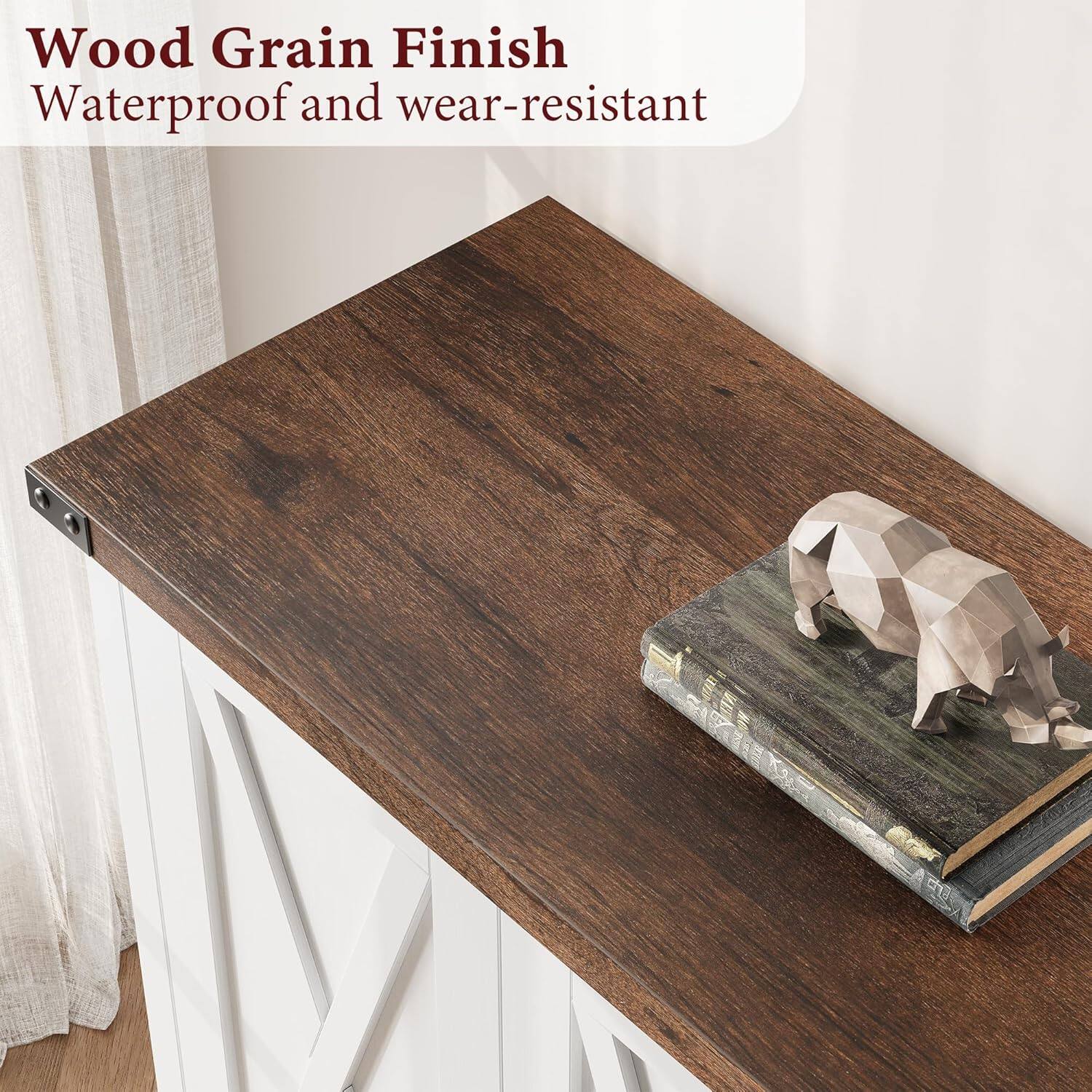 Wood Grain Finish  
Waterproof and wear-resistant
