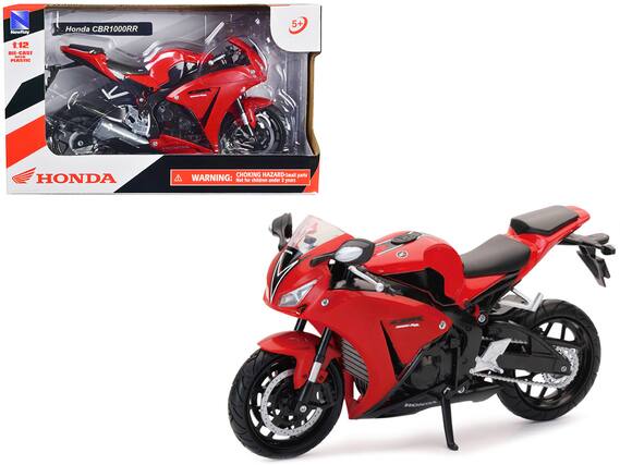 NowRay Honda CBR1000RR
1:12 DIE-CAST PLASTIC
5+
WARNING: CHOKING HAZARD - Small parts Not for children under 3 years
HONDA