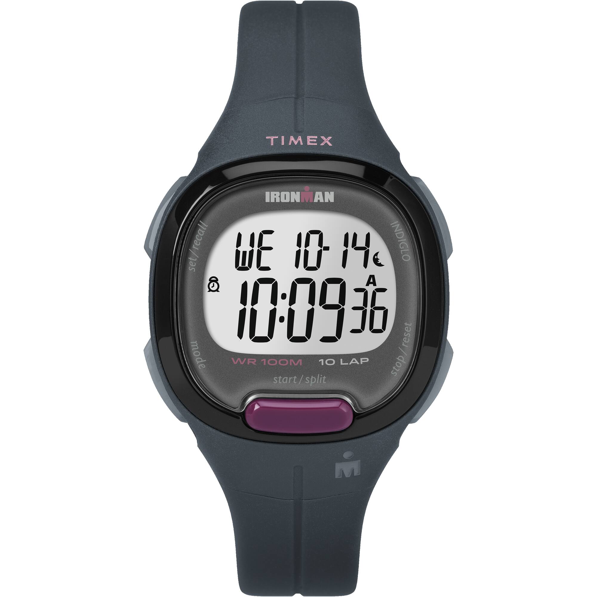 Front. Timex - Women's IRONMAN Transit 33mm Watch - Gray/Purple.