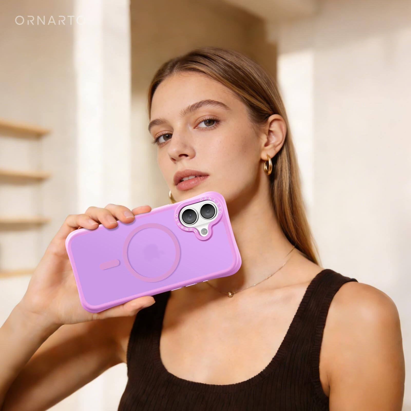 Alt View 8. Ornarto - ORNARTO Magnetic for iPhone 17 Case 6.3", Compatible with MagSafe | Slim Translucent Matte Cover-Cherry Blossom - Cherry Blossom.