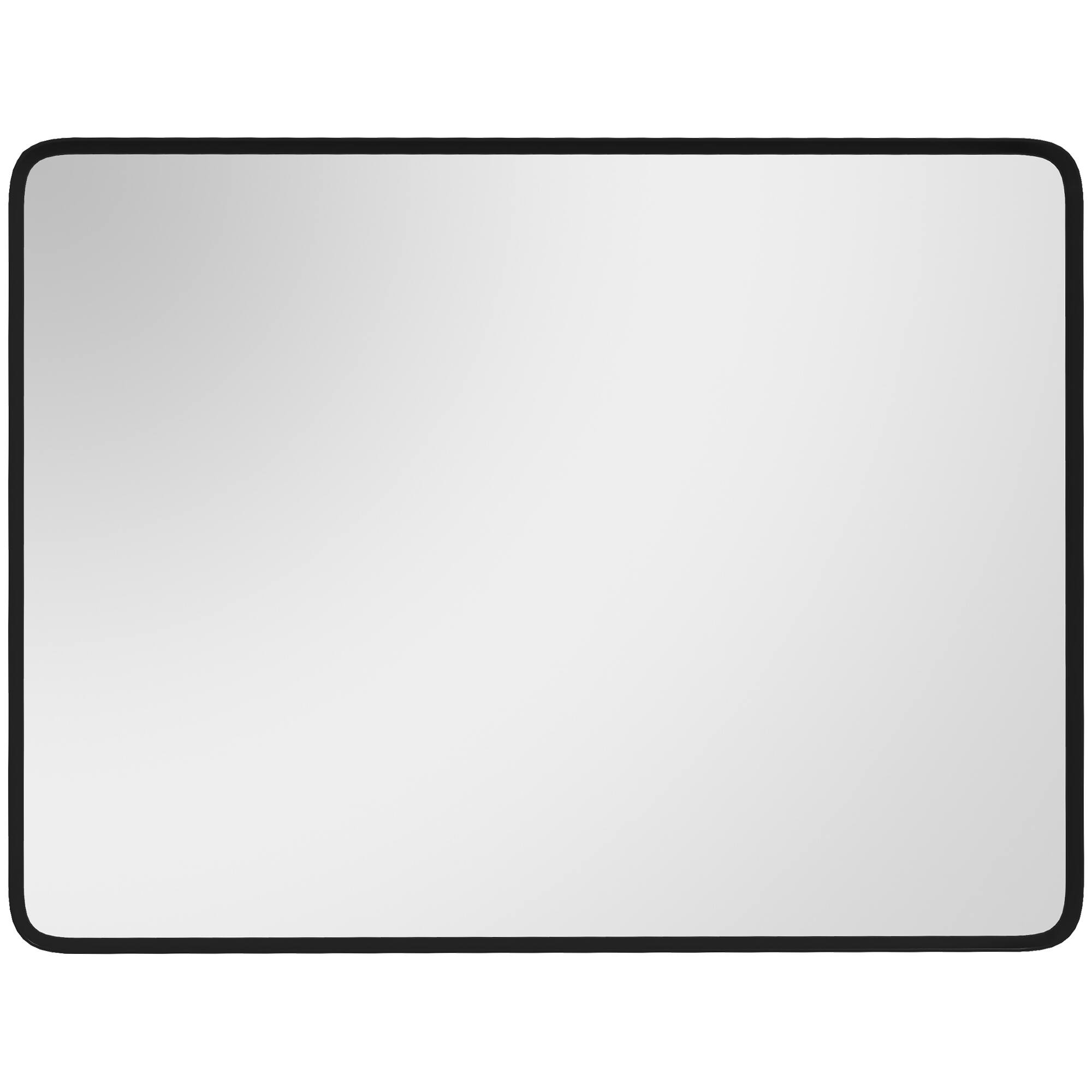 Front. Homcom - 36"x24" Wall Mirror, Aluminum Frame Rectangular Decorative Mirror, 5-Layer Float Technology (Home/Bathroom, Horizontal).