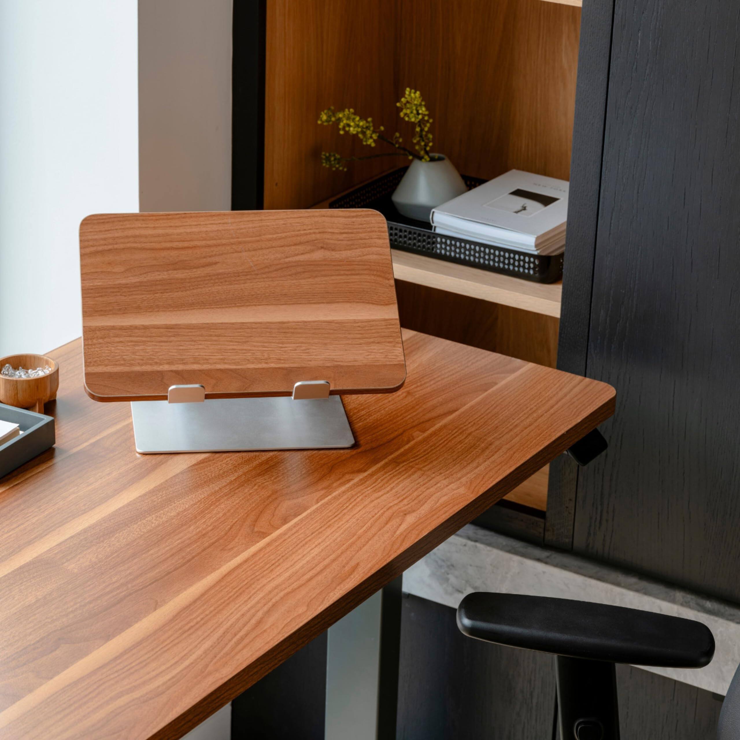 Alt View 2. HongFei - Branch Adjustable Laptop Stand - Portable Wooden Laptop Riser with Customizable Height & Angle - Foldable - Secure... - Walnut.