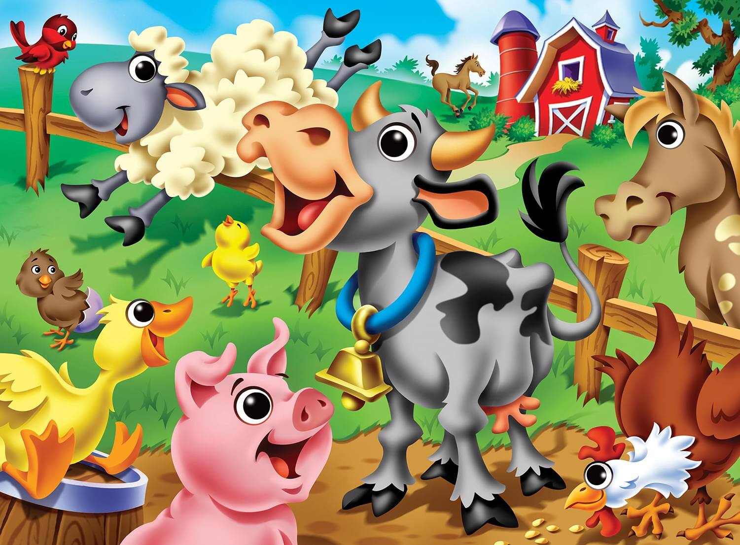 Alt View 10. MasterPieces - Farm Animals 48 Piece Googly Eyes Jigsaw Puzzle - Multi-Color.