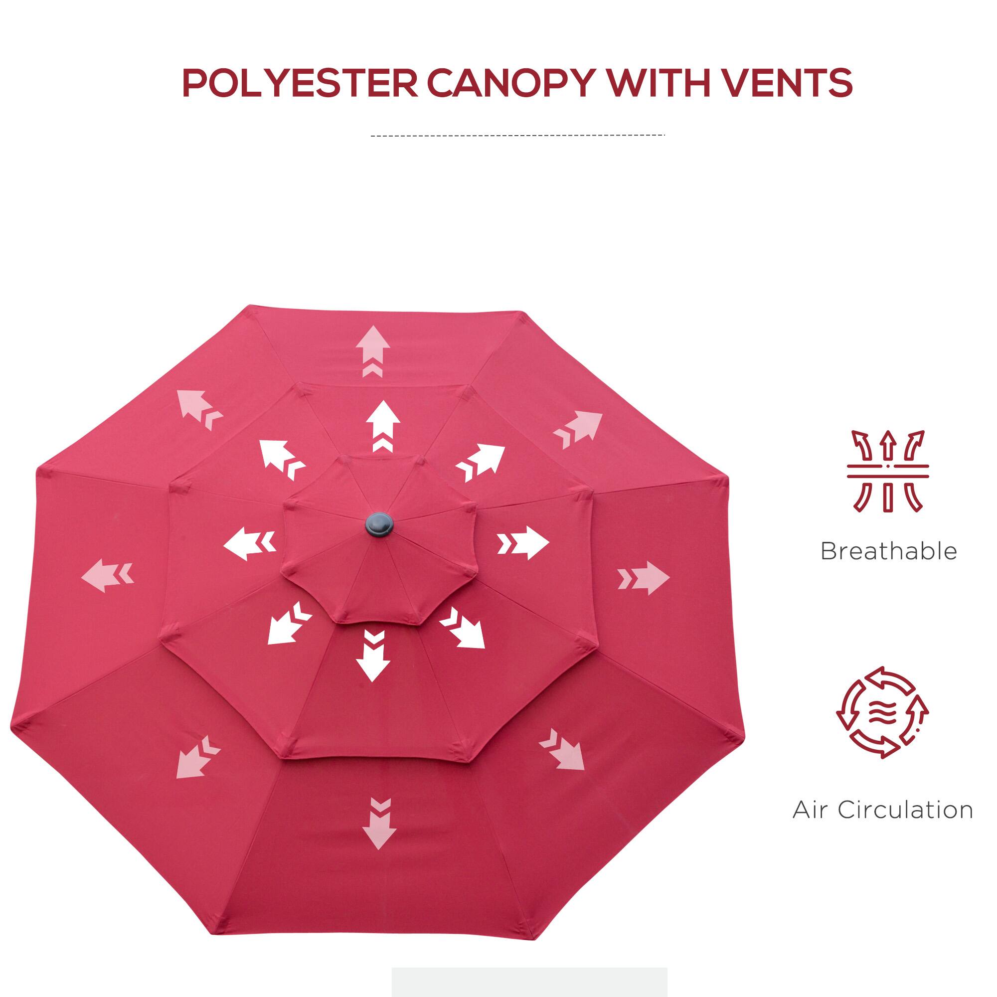 POLYESTER CANOPY WITH VENTS
Breathable
Air Circulation