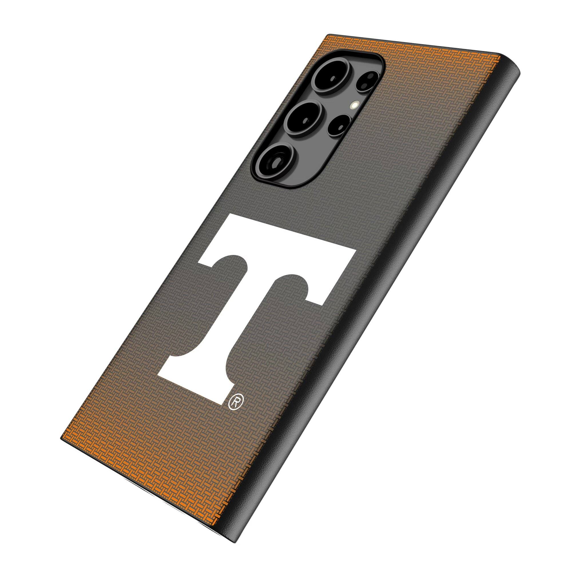 Alt View 1. Keyscaper - Tennessee Volunteers Linen Galaxy Magnetic Bump Case - S24 Ultra - Black.