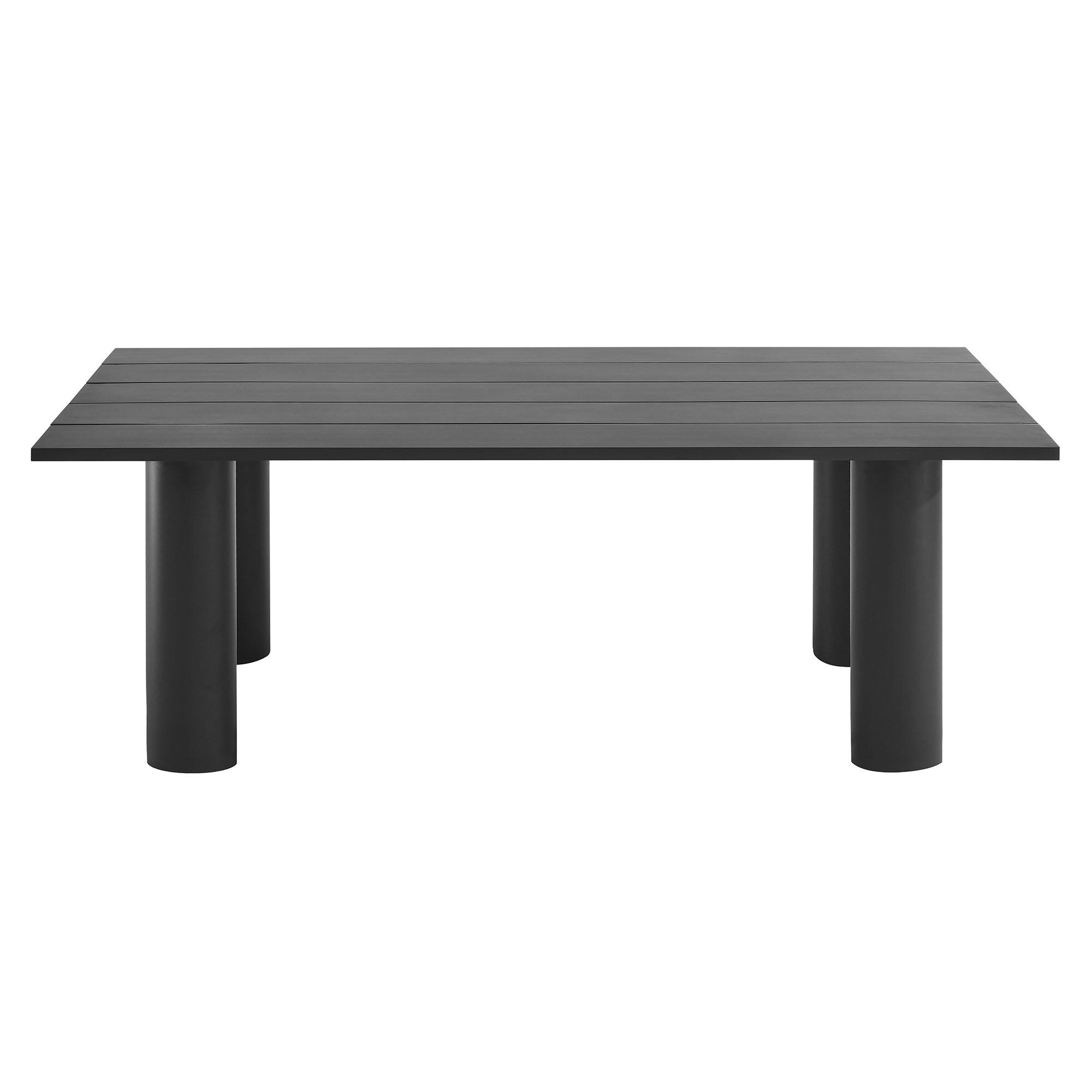 Alt View 4. Modway - Nautica Outdoor Patio 87" Rectangular Aluminum Dining Table by Modway - Graphite.