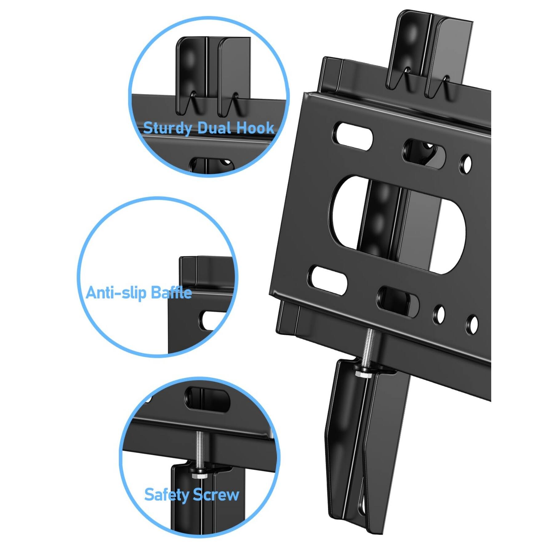 A Sturdy Dual Hook Anti-slip Baffle Safety Screw