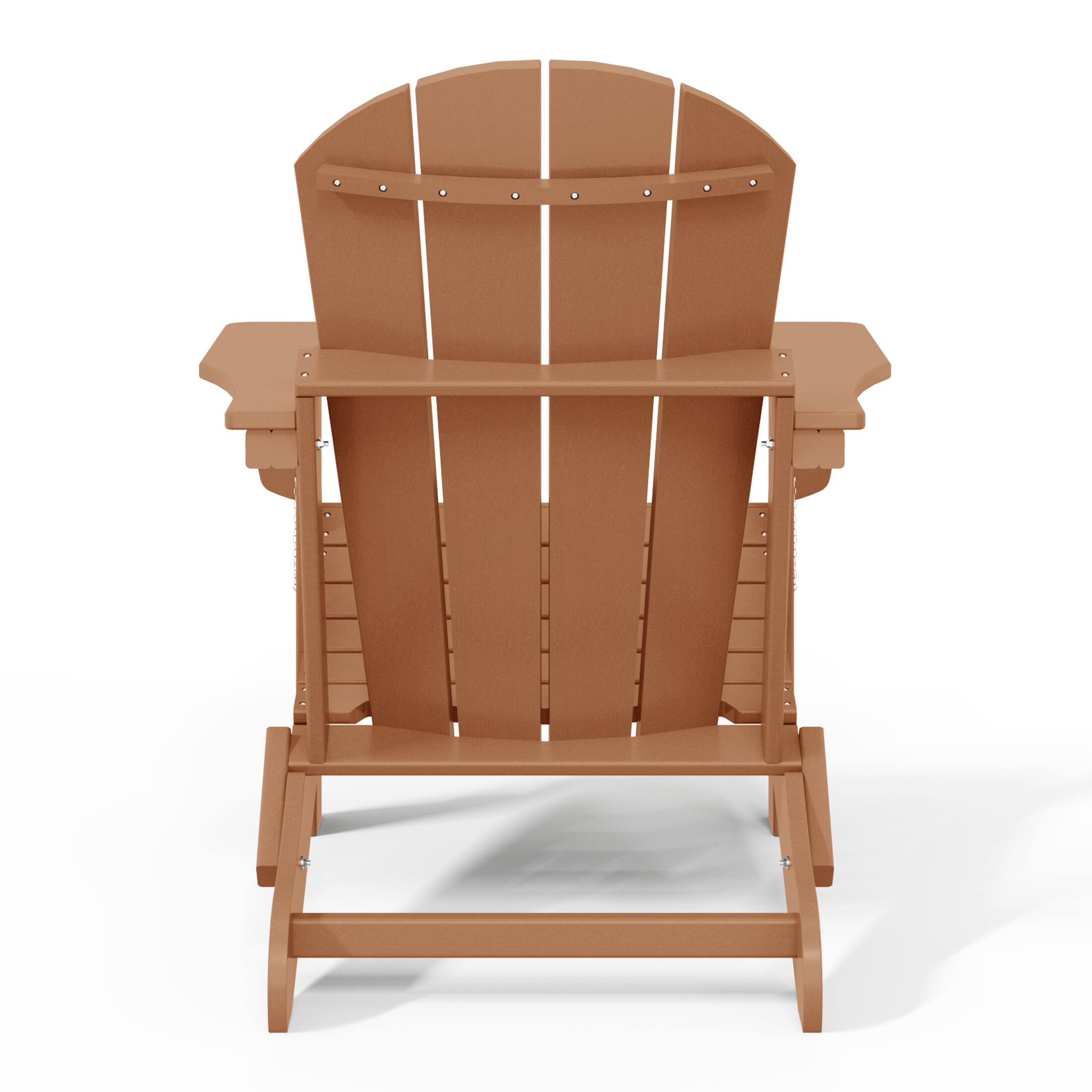Alt View 2. WestinTrends - WestinTrends Malibu Outdoor HDPE Folding Poly Adirondack Chairs (Set of 2) - Teak.