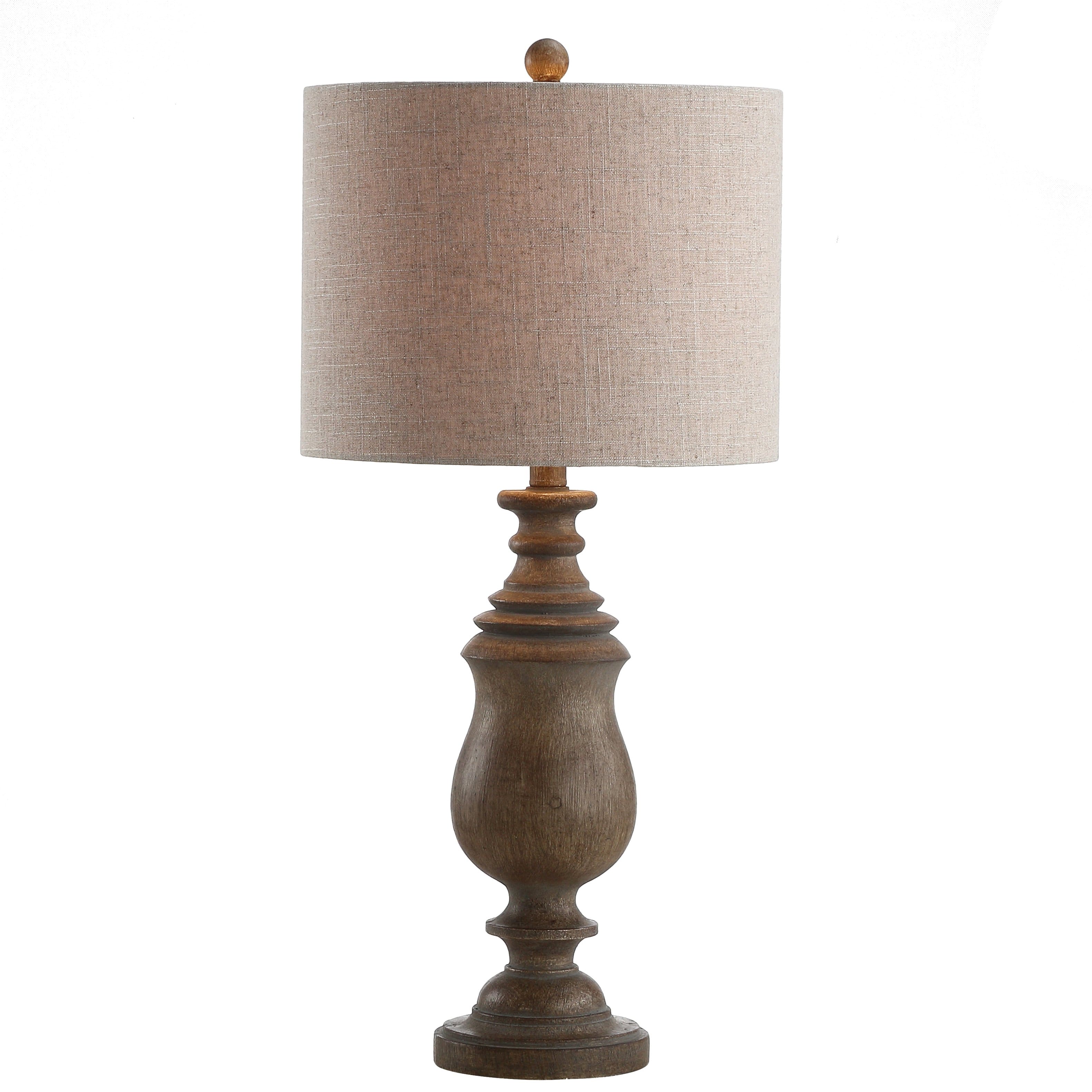 "Jonathan Y - Abeline 28.5"" Resin LED Table Lamp, Faux Wood - Brown" price history on PriceWatchPro