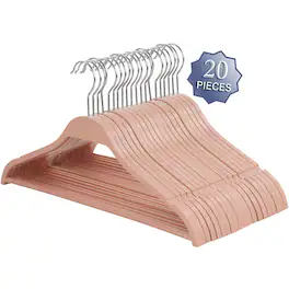Elama - Home 20 Piece Biodegradable Coat Hangers - Pink