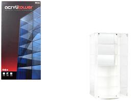 Mijo Exclusives - Acrylitower Showcase 24 Car Display Desktop Spinner with Cover White "Mijo Exclusives" for 1/64 Scale Models
