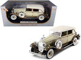 1930 Packard Brewster 1/18 Diecast Model Car by Signature Models - Tan and Coffee Brown