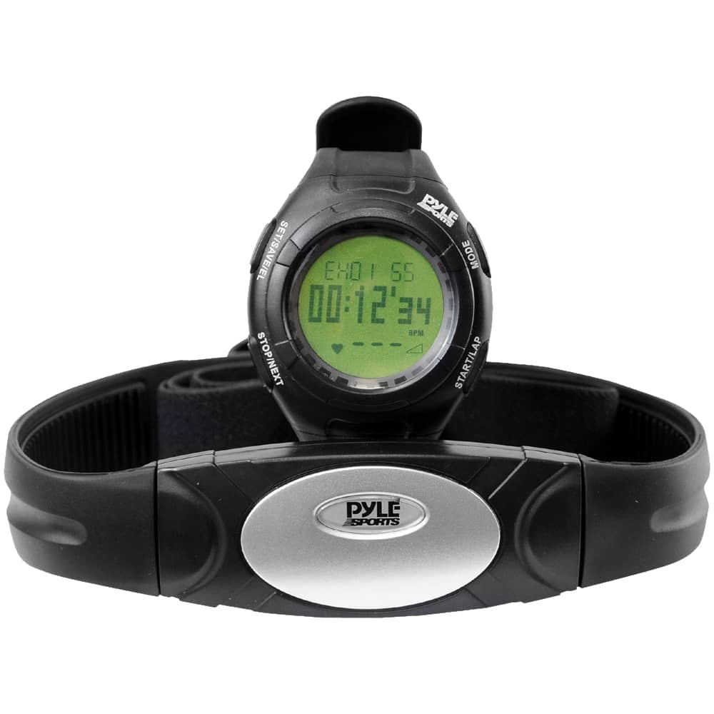 Best Buy: Pyle Sports Advance Heart Rate Monitor Watch Black/Silver PHRM28