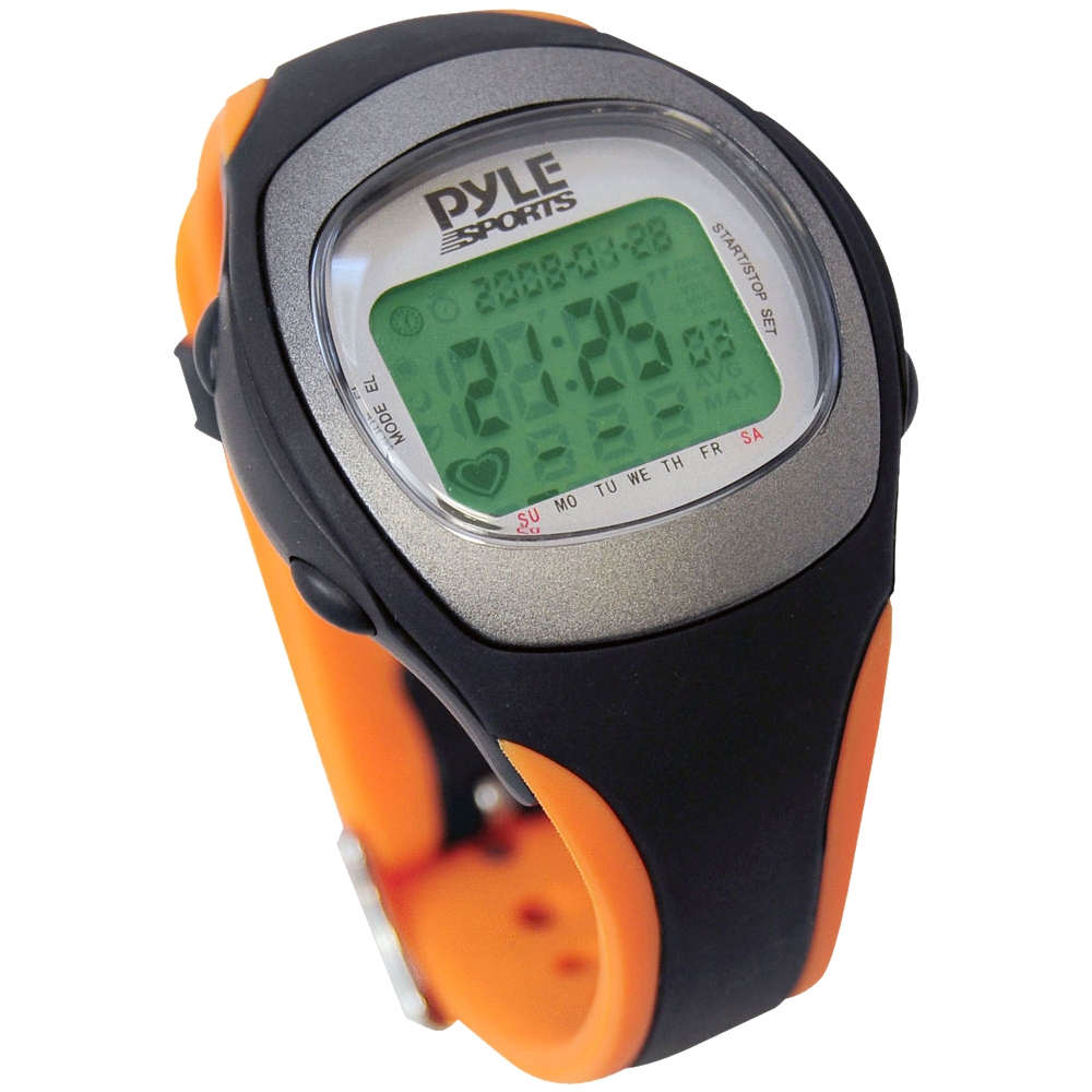 Best Buy: Pyle Sports Heart Rate Monitor Watch Orange/Black PHRM34