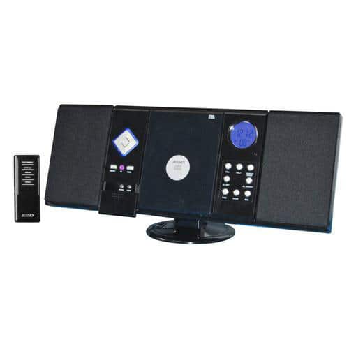 Front. Jensen - Wall-Mountable CD System - Black.