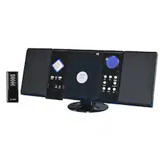 Front. Jensen - Wall-Mountable CD System - Black.