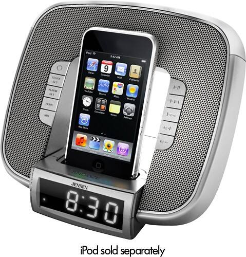 Angle Standard. Jensen - Digital Docking Music System Clock Radio.