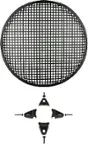 Front. Install Bay - 12" Waffle Grille - Black.