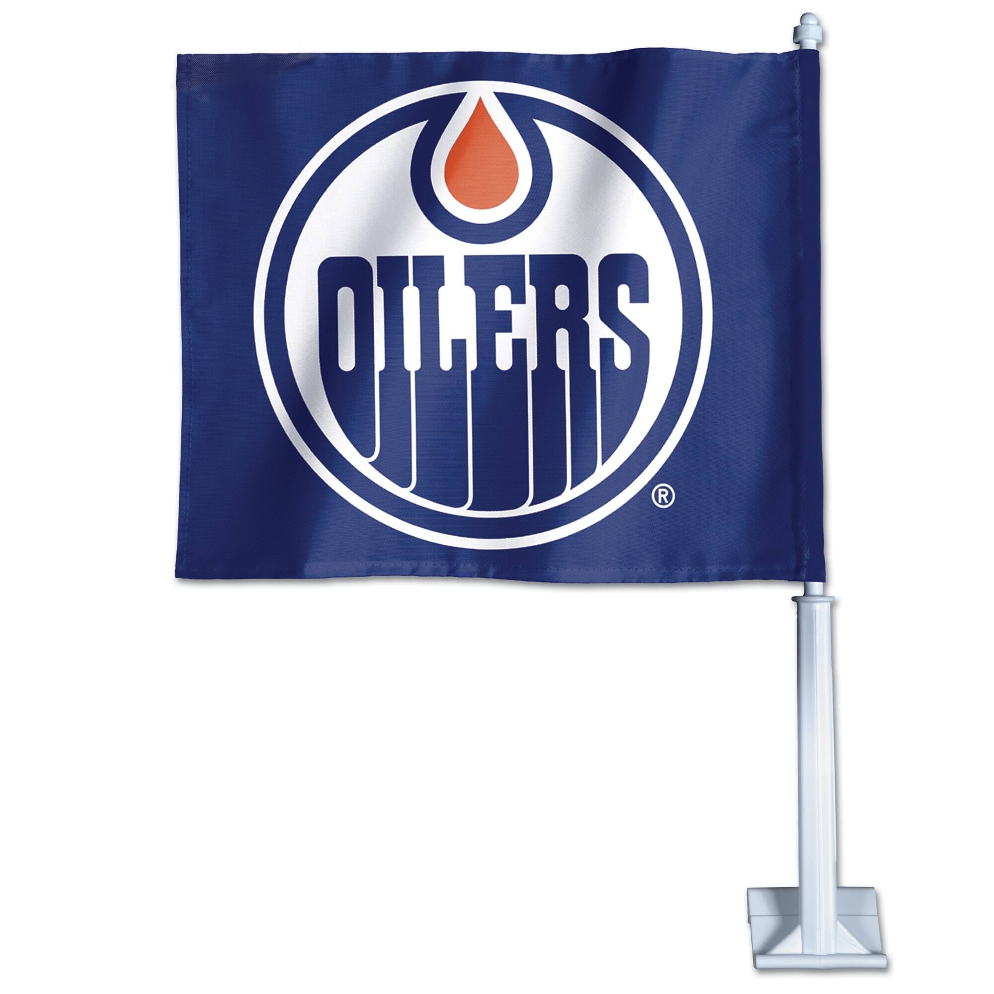Alt View 1. WinCraft - Edmonton Oilers Double-Sided Car Flag - Multicolor.