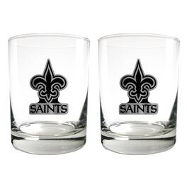 Great American Products - New Orleans Saints 15oz. Legacy Rocks Glass Set - Multicolor